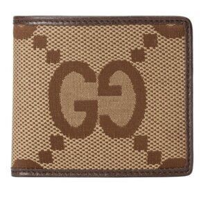 Gucci Jumbo GG Beige/Ebony Bi-fold Wallet 699308